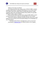 2 Thank you for using our products This Manual describes (Page 2 / 99) FSCUT2000 Fiber Laser Cutting Control System User Manual